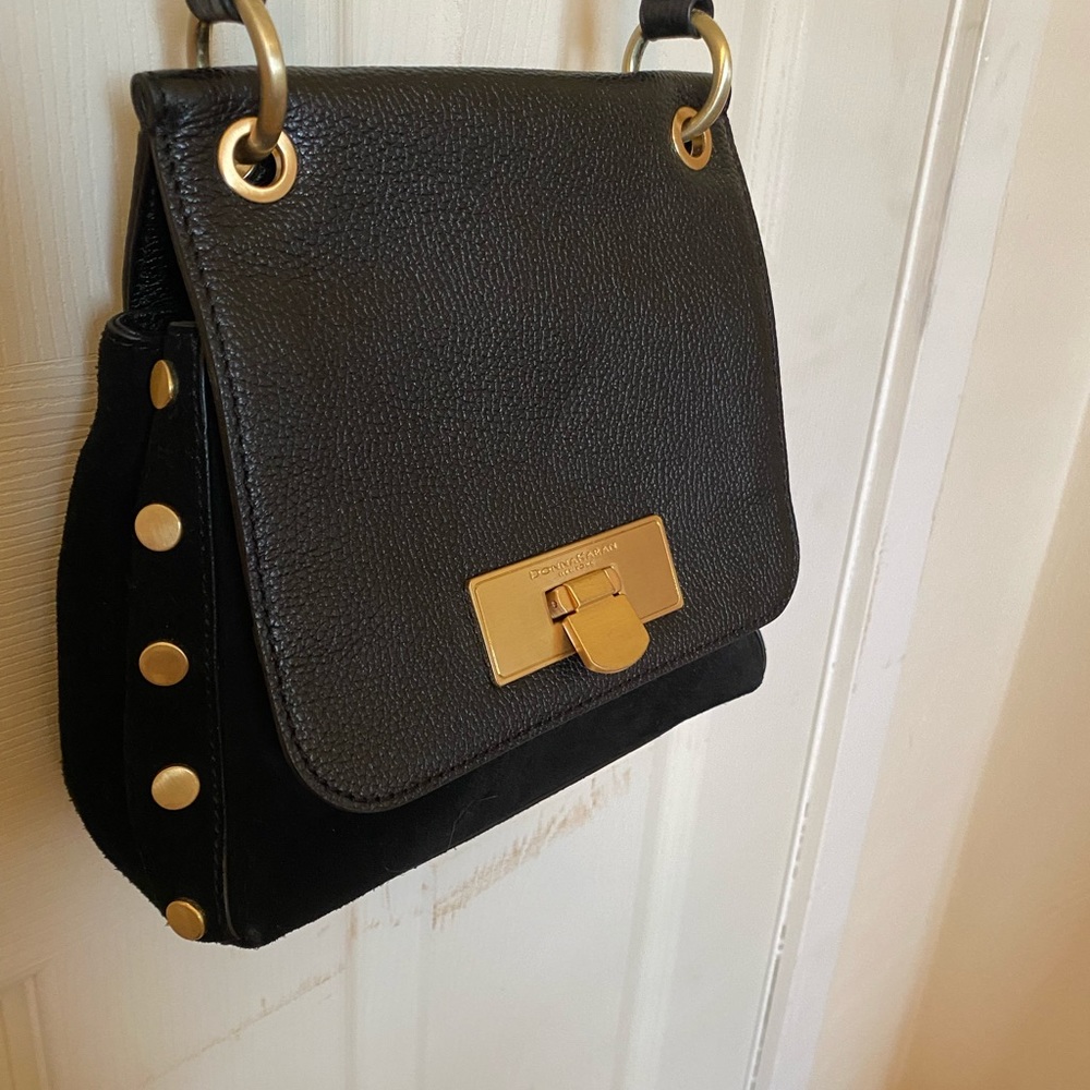 Trendy suede handbag